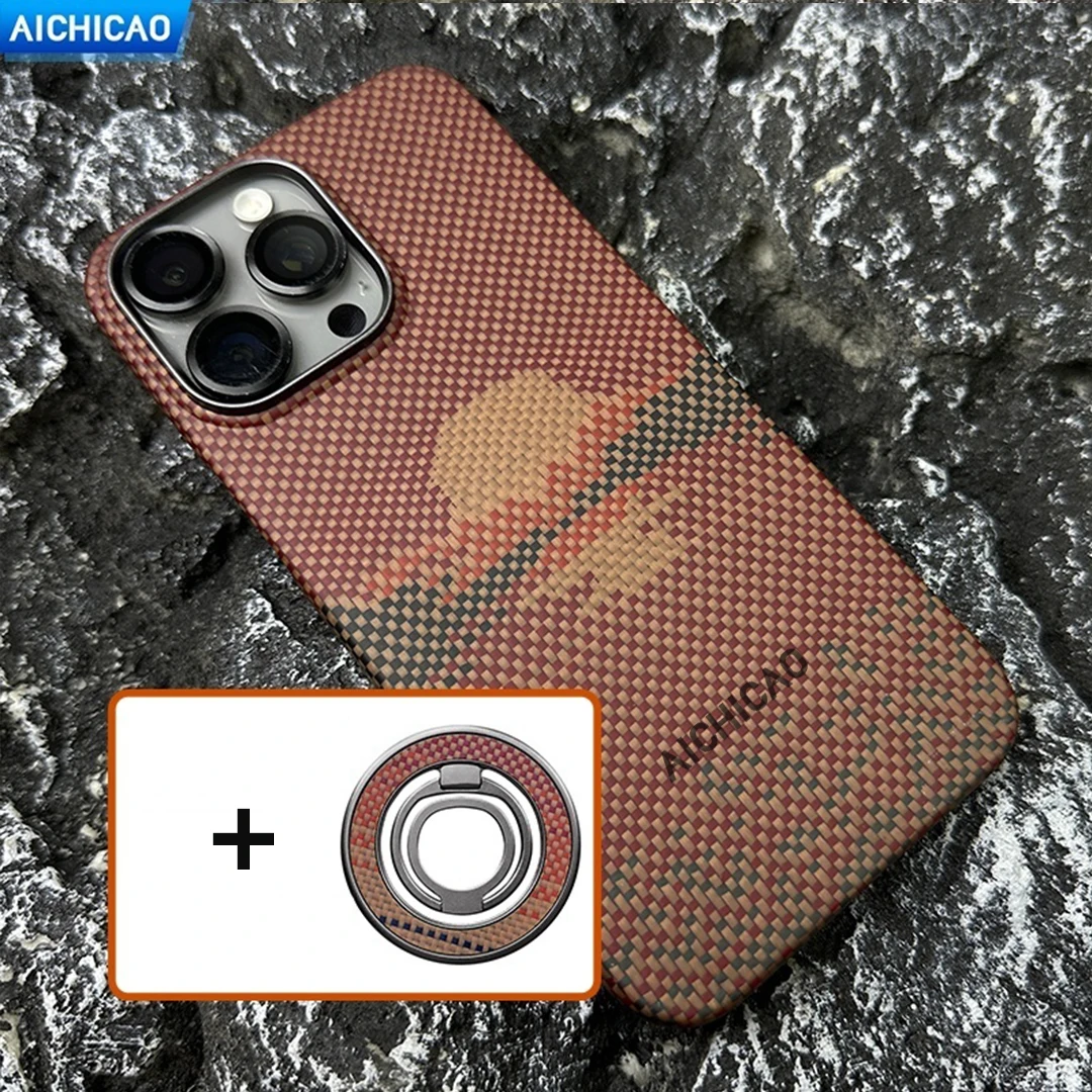 

ACC-Real Carbon Fiber Phone Case For iPhone 16ProMax/16Pro/15ProMax/15Pro Aramid Fiber Ultra-Thin No Case Feel case