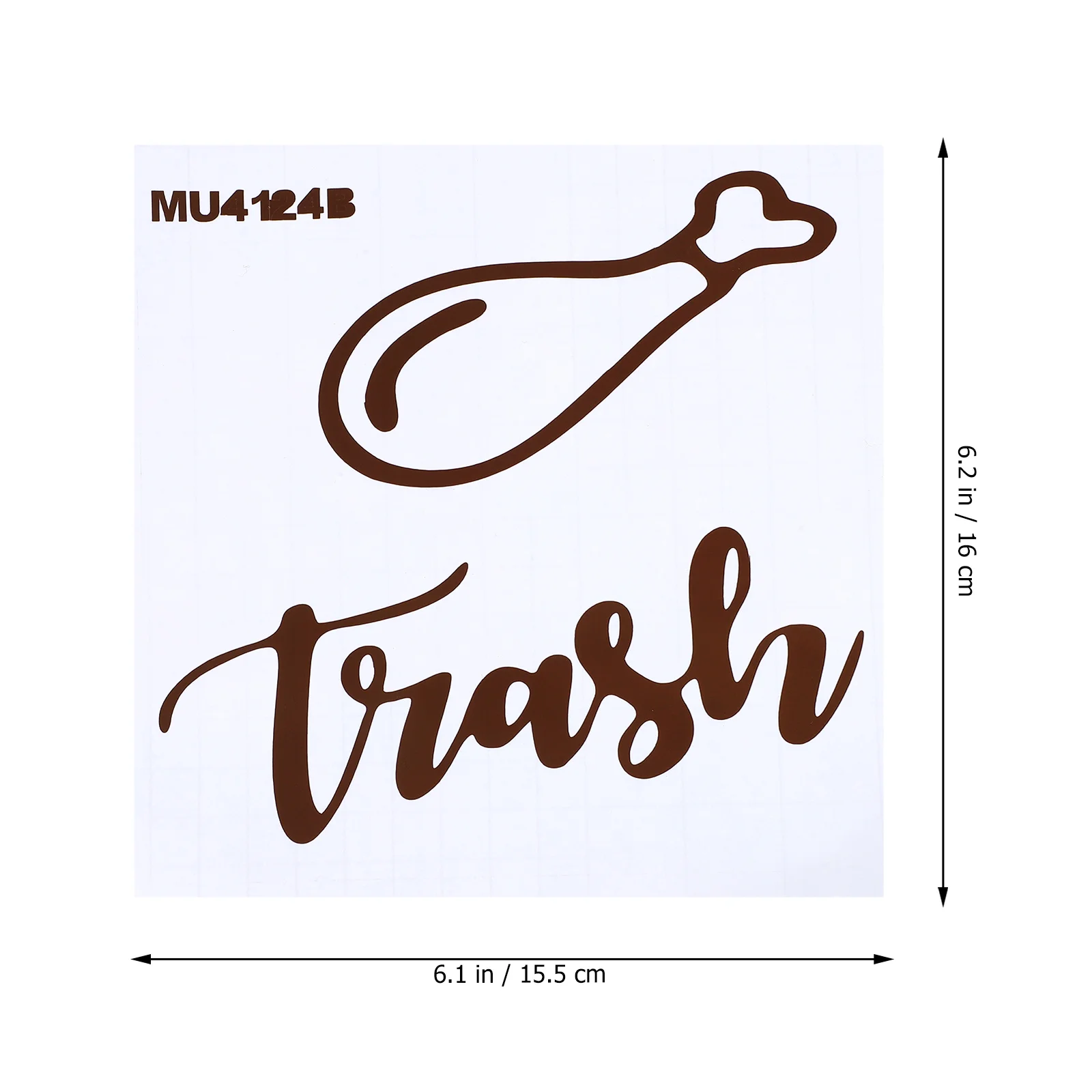 

Trash Cans Bin Sticker Water Proof Recycle Brown Classification Recycling Label Decal
