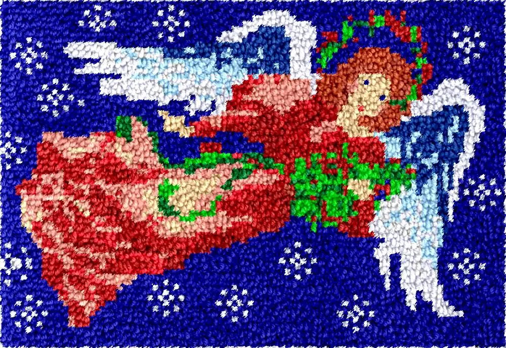 

Smyrna большой крючок-защелка, наборы ковриков для взрослых с принтом, холст ангел, домашний декор, сделай сам, пластиковый холст, хобби, поделки, гобелен