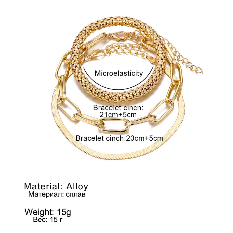 European and American Cross-Border New Snake Bone Chain Multi-Layer Bracelet Creative Retro Personalized Metal Chain Bracelet