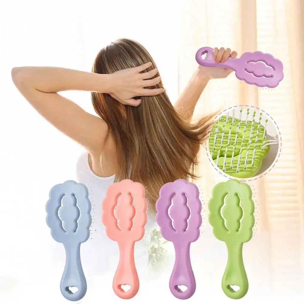 Fluffy Massage Comb Anti-static Portable Straight Hair Children Tool Cloud Scalp Comb Styling Cute Massage Comb Student C5O4