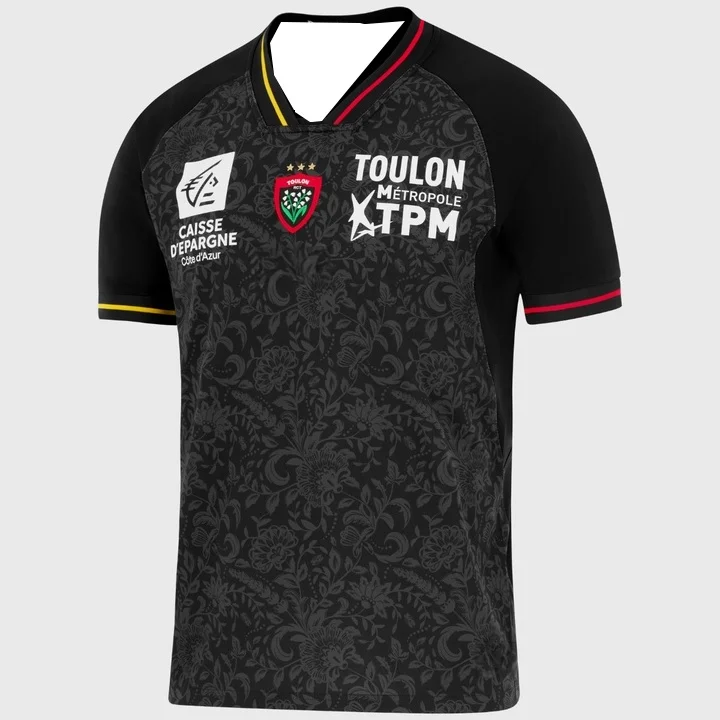 Camisa de Rugby Masculina 2026 Nova RC Toulon "TOULON MÉTROPOLE TPM" Y2K Oversize, Ideal para Uso Diário e Treino