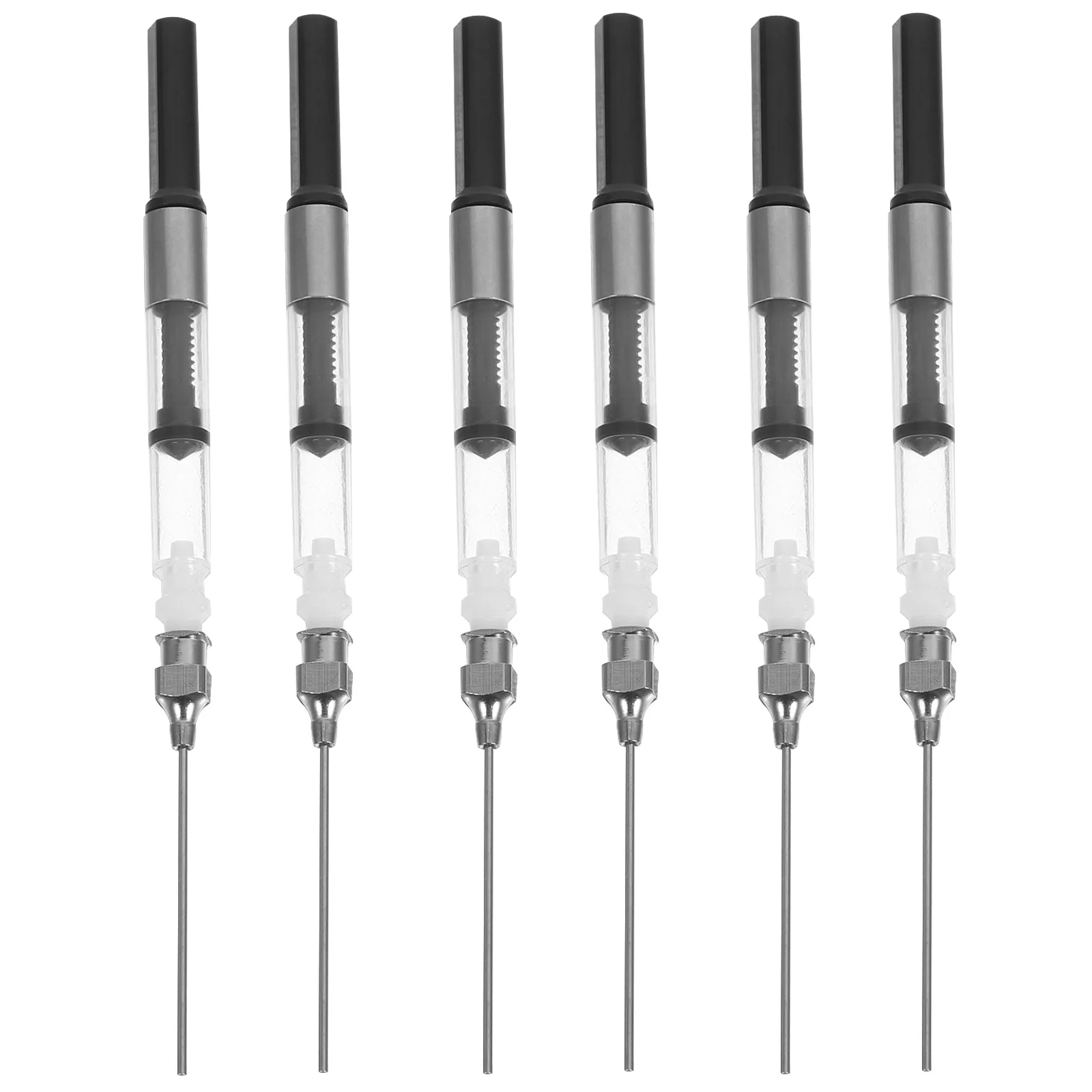 6 قطعة محول حبر القلم الصلب قسط قابلة لإعادة الاستخدام الحبر امتصاص لقلم حبر سهلة التنظيف ضوء المدمجة اللوازم المدرسية إعادة الملء أداة