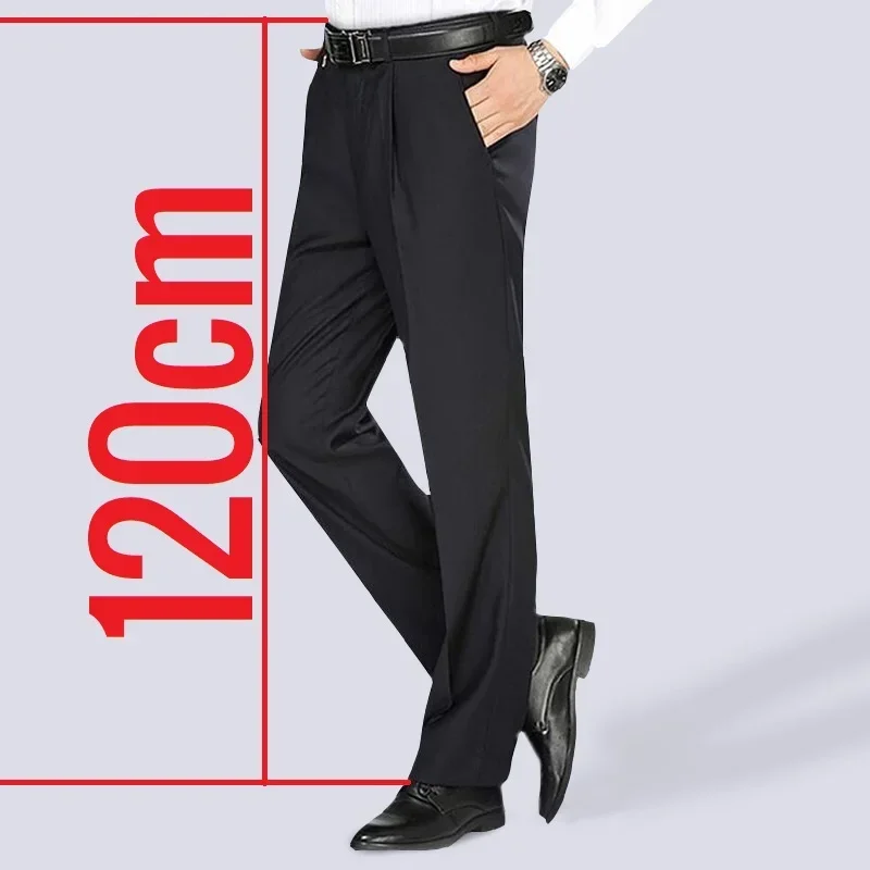 Big Fat Tall Men Clothing Men Dress Pants Extra Long Length Black Trouser Male Slim Plus Large Size Clothes 190cm 120cm 200 Cm