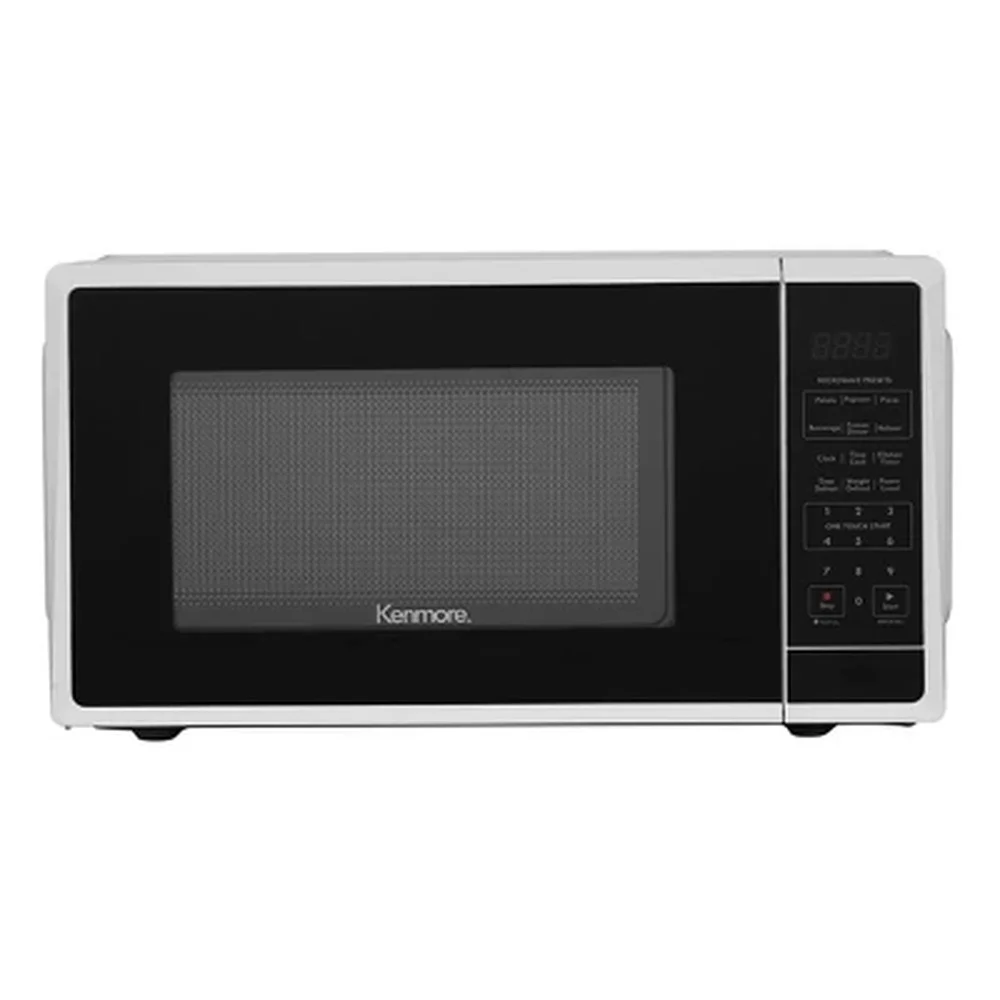 1000W Countertop Microwave 1.1 Cu Ft Child Safety Lock 10 Power Levels Digital Display 6 Cooking Menus Express Cook Defrost
