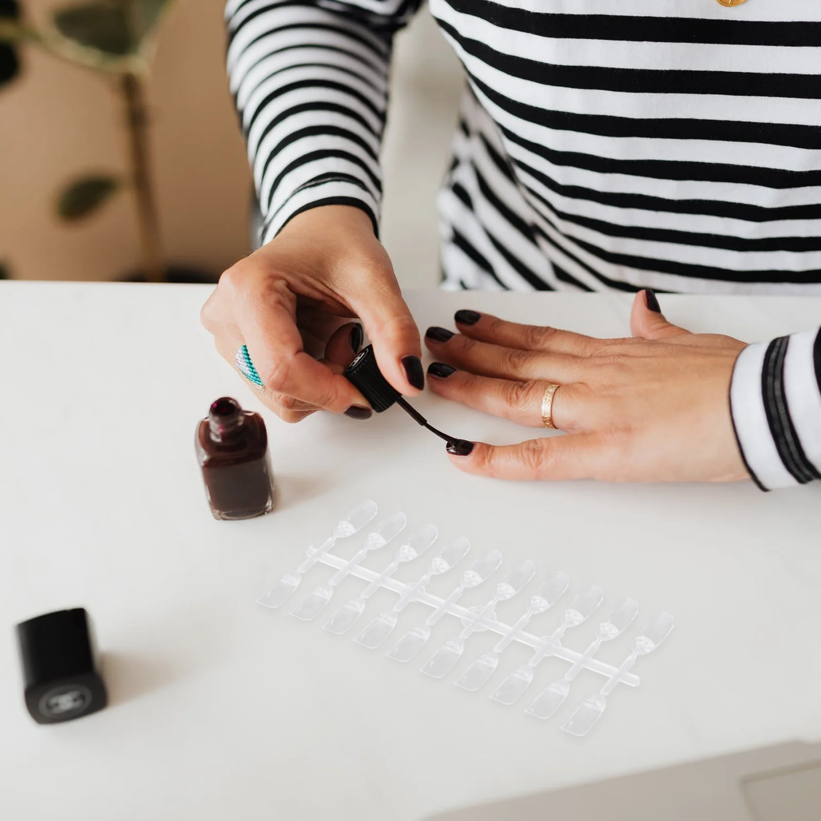 

5Sets Manicure Practice Nail Piece Color Cards Time Saving Color Matching Tool for Nail Salon Manicure Accessory Supply