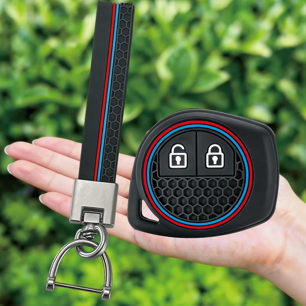 2 Button Silicone Car Remote Key Cover Case For Suzuki Swift Ignis Vitara Liana Ciaz Baleno Car Key Fob Case Cover Shell Decor