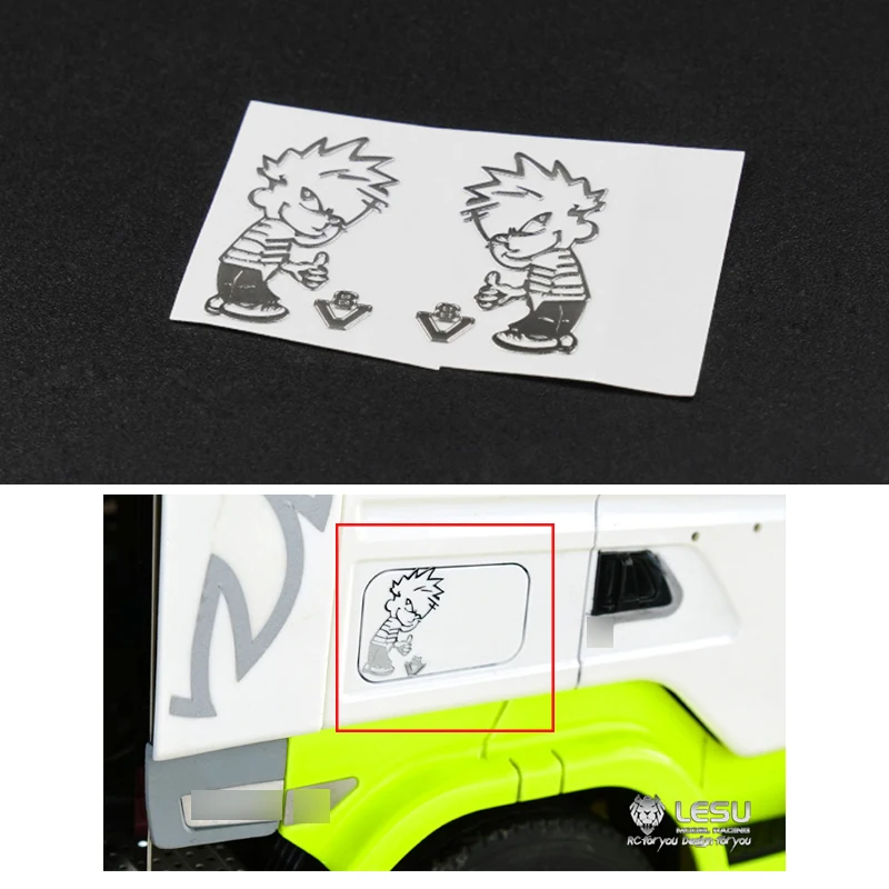 LESU K019-5 Logo Sticker for 1/14 Tamiyay V8 RC Tractor Truck Remote Control Tailer Dumper Adults Toys TH04826-SMT3