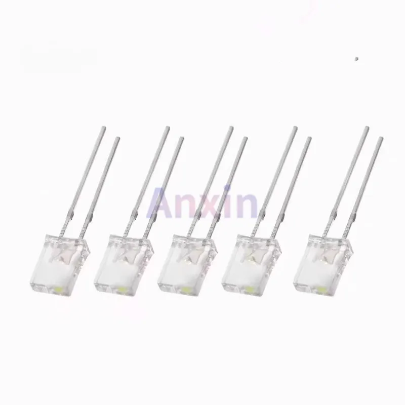 100PCS 2*3*4MM Square LED Emitting Diode Lamp White Red Green Blue Yellow Clear Diffused Color Micro DIY Indicator 3V 234
