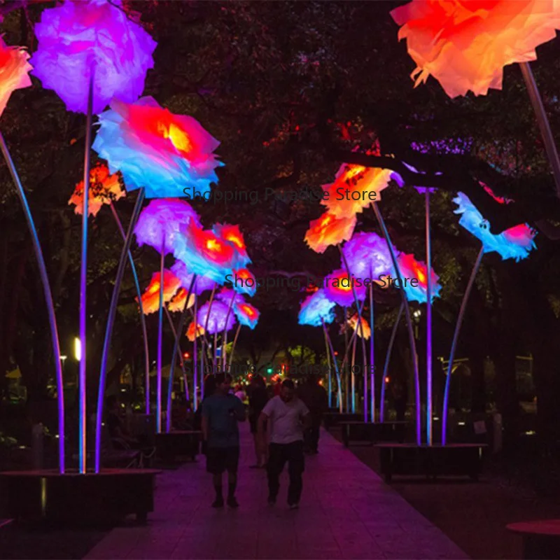 Modern Creative Public Decoration Large Project Holiday Outdoor Flower Landscape Pathway