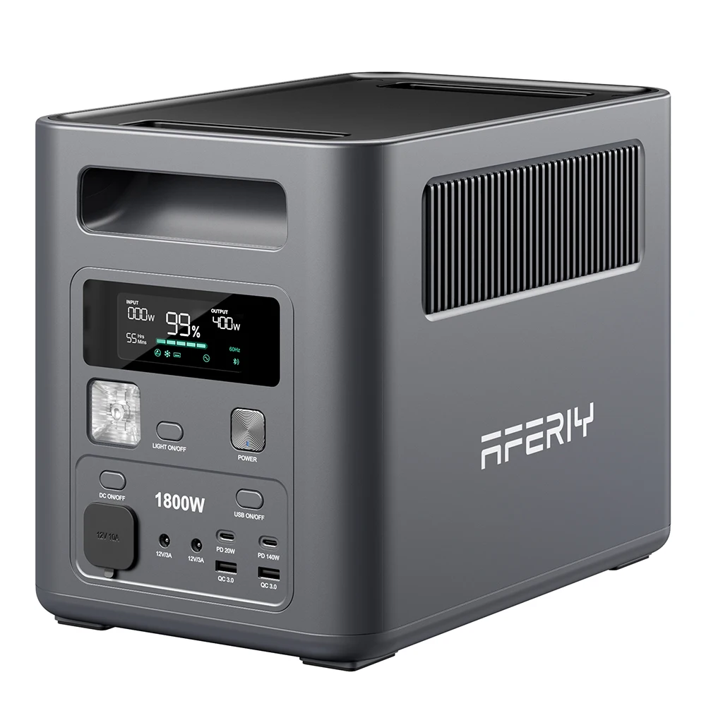 AFERIY 1800W One Hour Rapid Charging Pure Sine Wave Lifepo4 Battery APP Function Portable Generator Portable Power Station