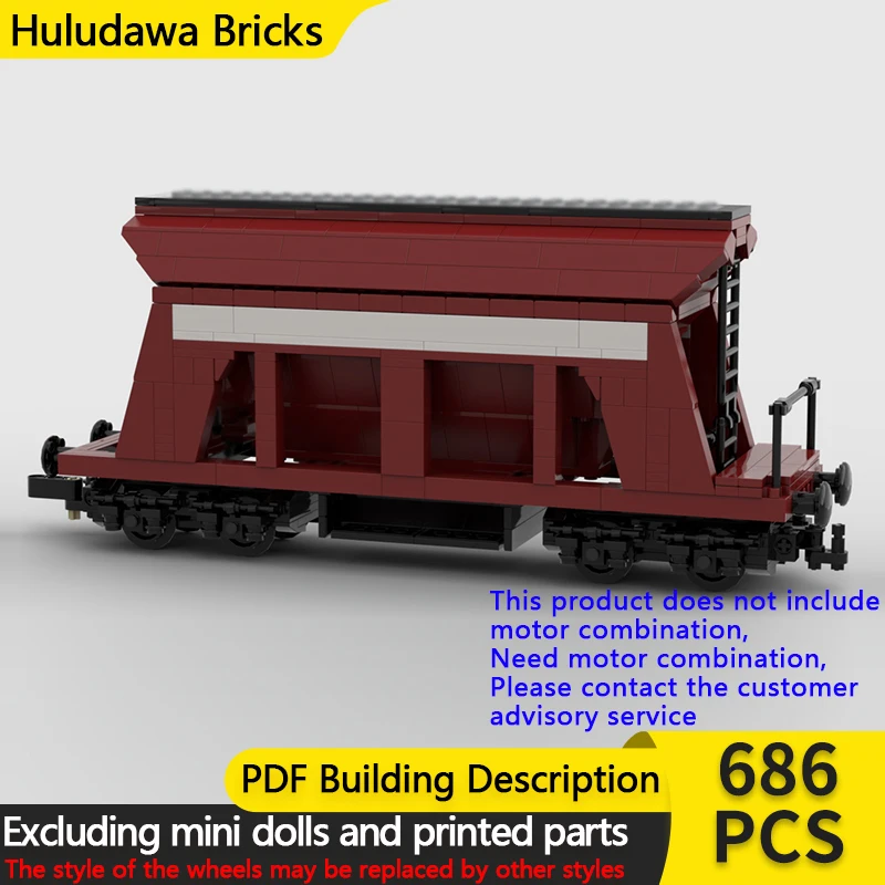 

City Car Model MOC Building Bricks Railway Freight Gravel Car Modular Technology Gifts Holiday Assemble Children Toys Suit