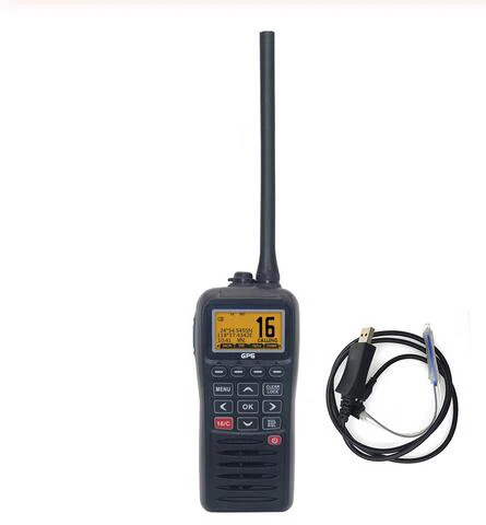 VHF Marine Radio RS-38M  and cable  Built-in GPS 156.025-163.275MHz waterproof Float  IP67 Waterproof walkie+Talkie