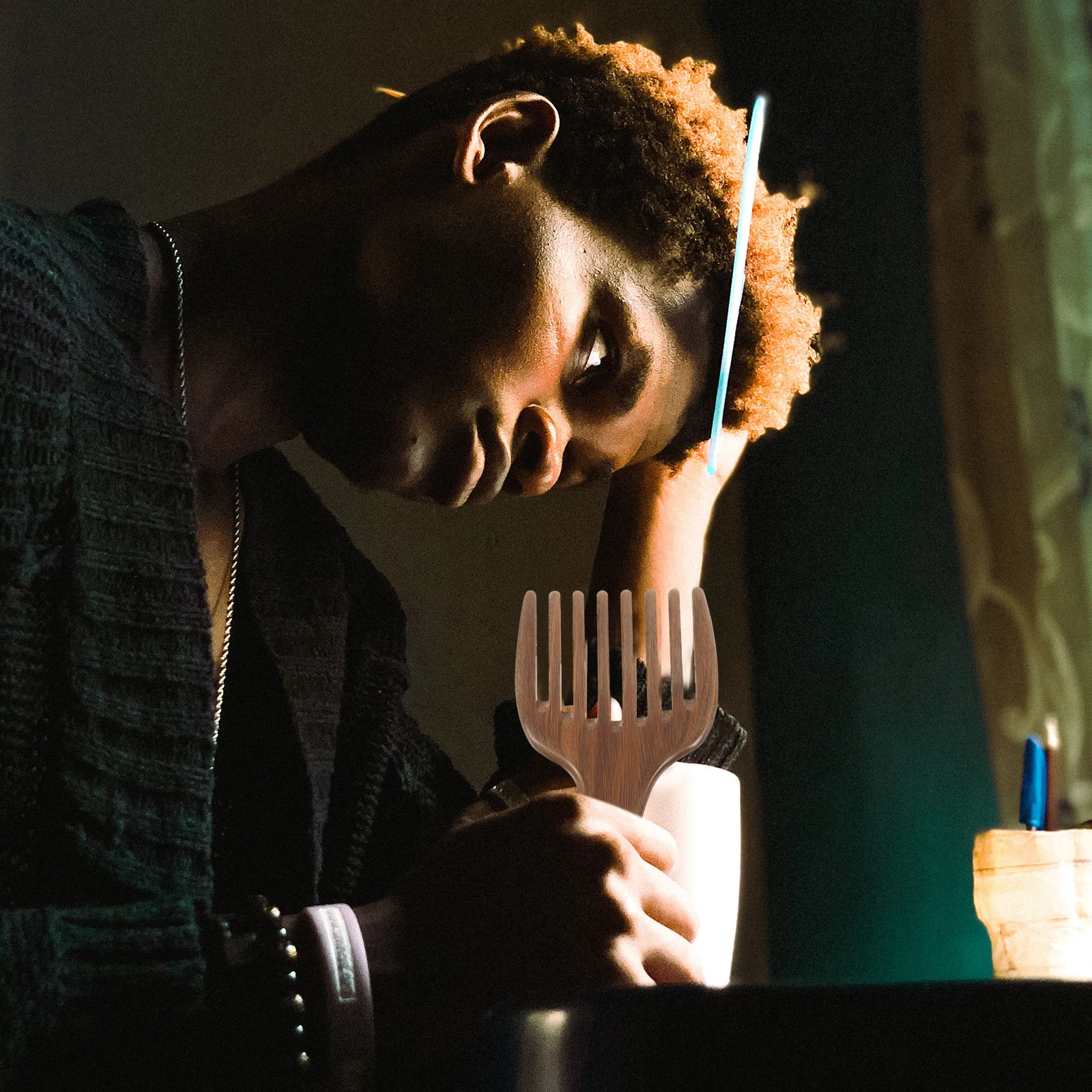 

Wide Tooth For Men Women Detangling Hair Comb Portable Styling Comb For Curly Thick Natural Hair Scalp Friendly