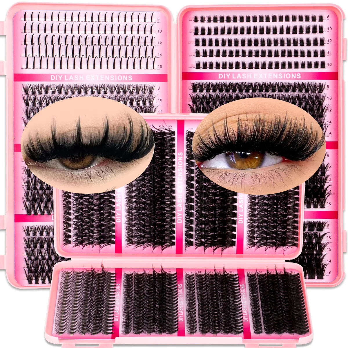 Anime Cosplay Lashes - Cachos de Cílios Manga, Extensões de