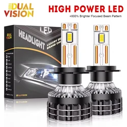 2PCS K5C Plus H7 LED 30000LM Headlights CANBuS 6000K H1 H4 H11 9012 HIR2 H8 9005 9006 HB3 HB4 High Power 5570 CSP 12V Fog Bulbs