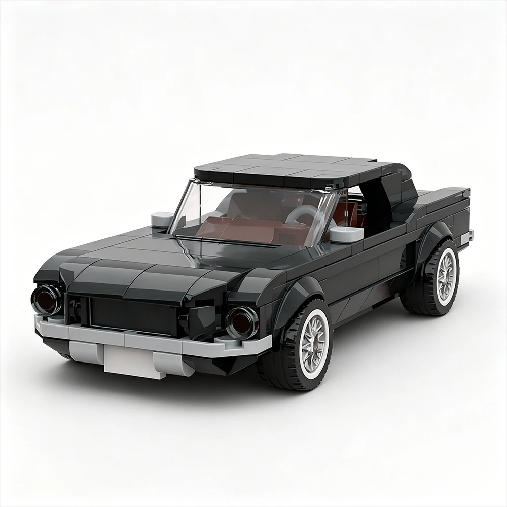 

New MOC Speed ​​Series 1965 Vintage Two-Door Sports Car Model Building Blocks DIY Modular Car Assembly Children's Toy Boy Gift
