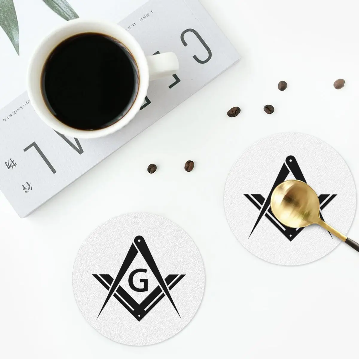 

Масонские подставки для кухни, нескользящие изоляционные коврики для чашек, кофейные коврики для декора, домашняя посуда, подушечки, набор из 4 шт.