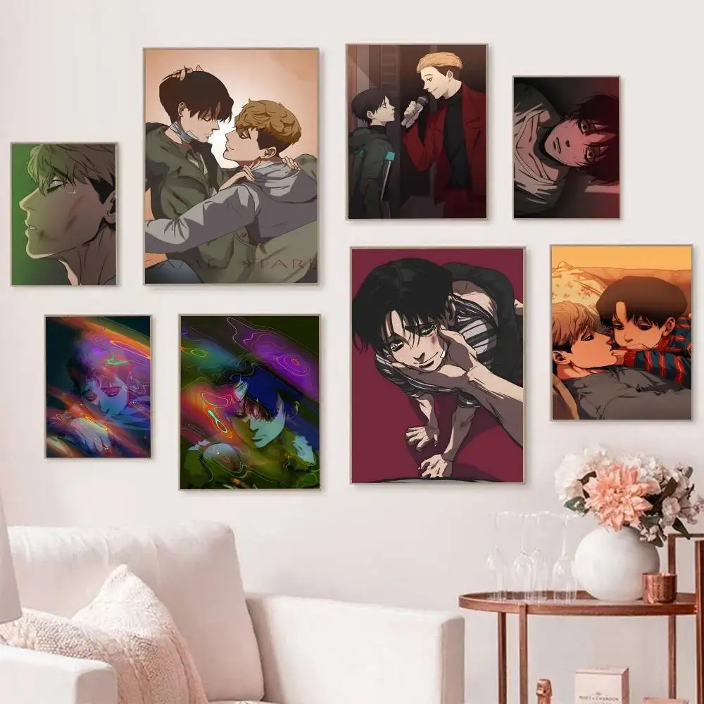 Korean Bl Manga K-Killing S-Stalking Posters Self Adhesive Waterproof Ideal For Living Room Bedroom Bar Decoration