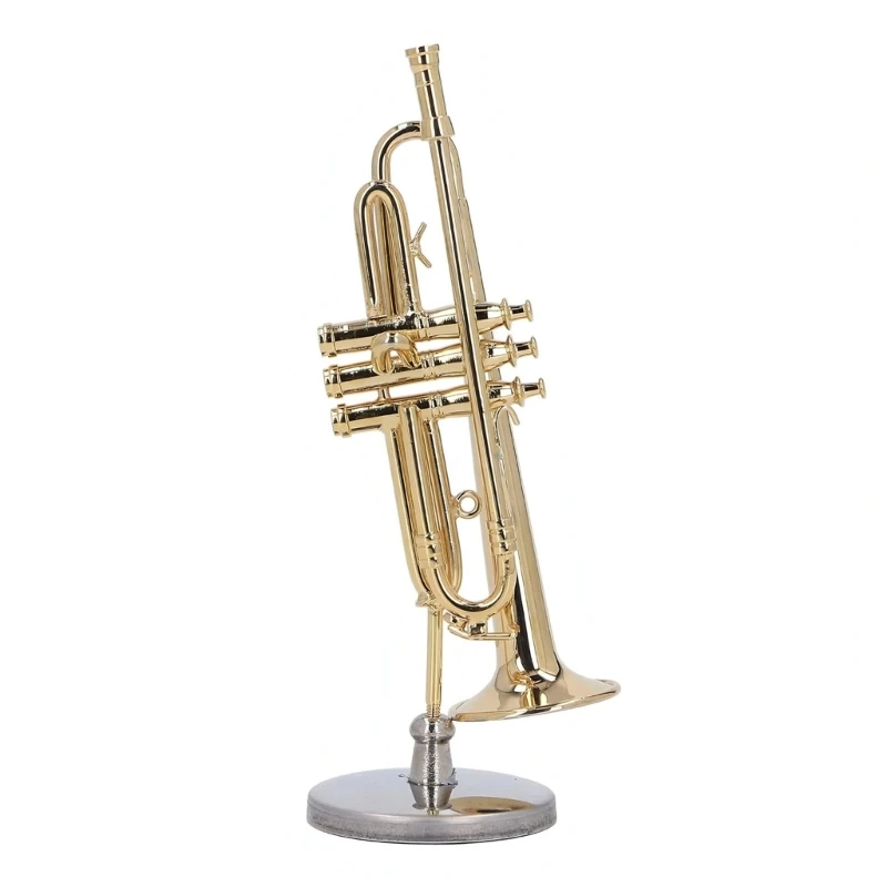Handcrafted Saxophone Brass Gold Plated Musical Instrument Decoration With Protective Case For Music Lover