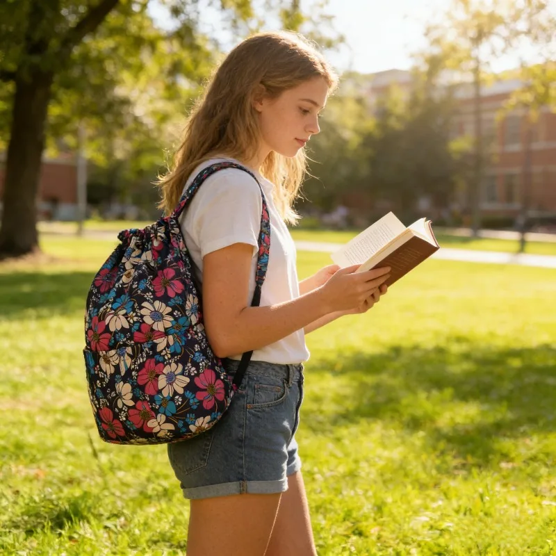 

1 шт., легкий спортивный рюкзак большой емкости, модный нейлоновый рюкзак на шнурке, повседневная дорожная складная сумка для хранения