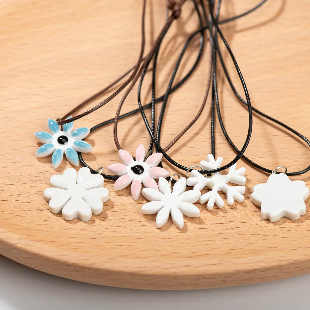 Hot Hot Flower Ceramic Necklace With All Stylish Elegant Lady Jewelry Unique Design X880