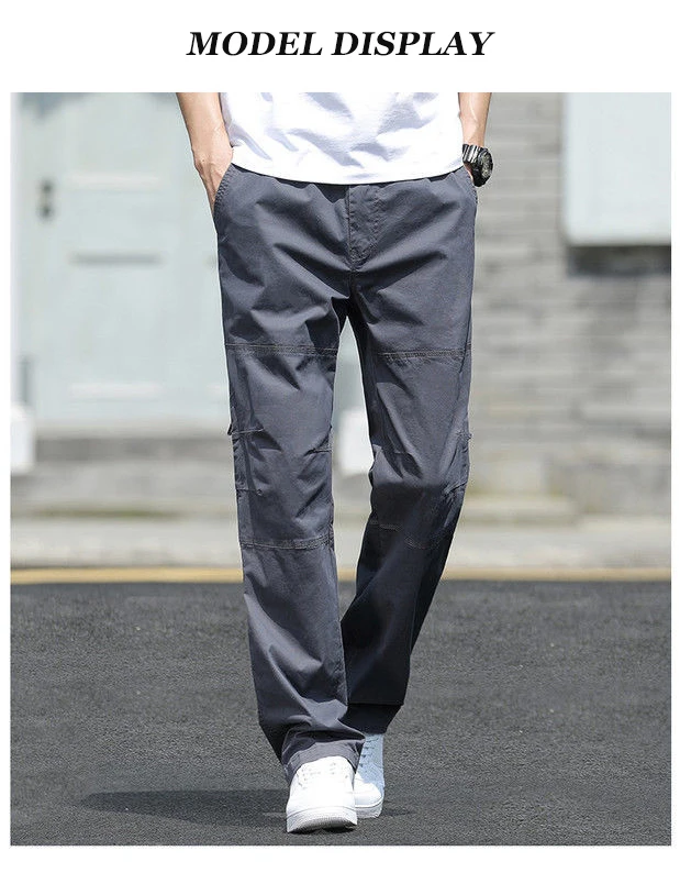 Herren hose neue Cargo hose Outdoor-Freizeit hose Baumwolle bequeme dünne Jogging hose Multi-Pocket-Arbeits hose – Detail 3