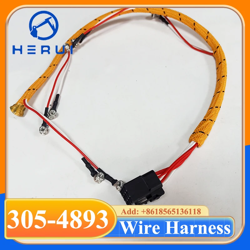 305-4893 3054893 Fuel Injector Nozzle Harness For Excavator 320D C6.4 Engine Injector Harness