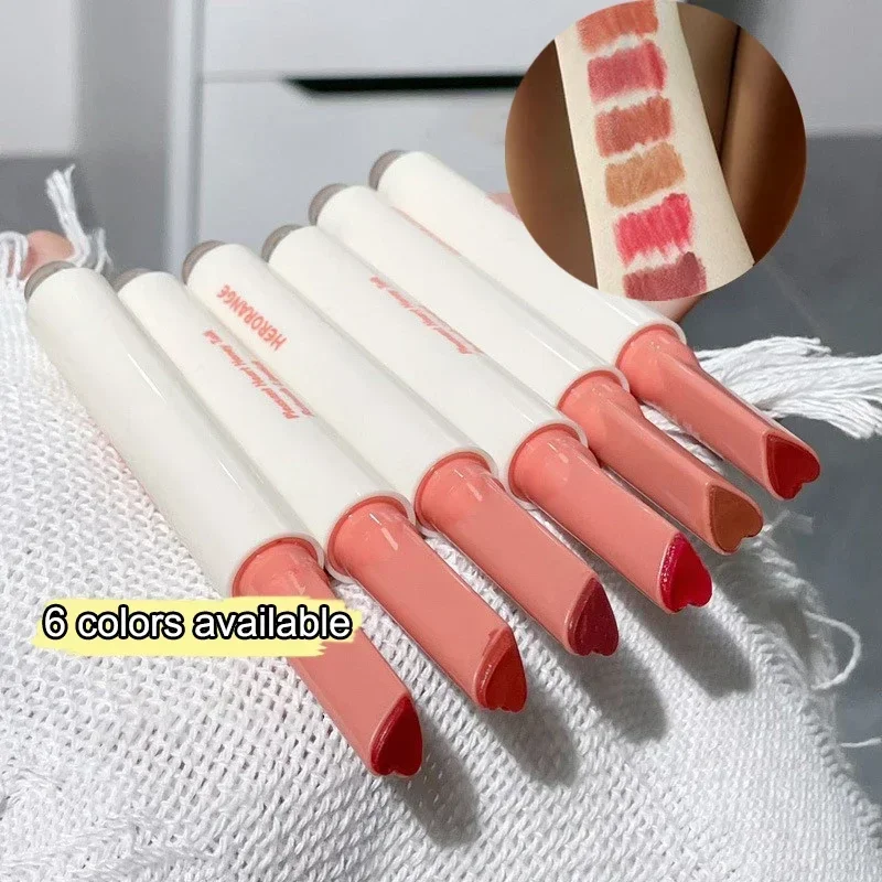 New Mirror Glass Solid Lip Glaze Water Light Heart Shape Lipstick Pen Clear Oil Jelly Lip Gloss coreano Tint Makeup Girl Cosmetic