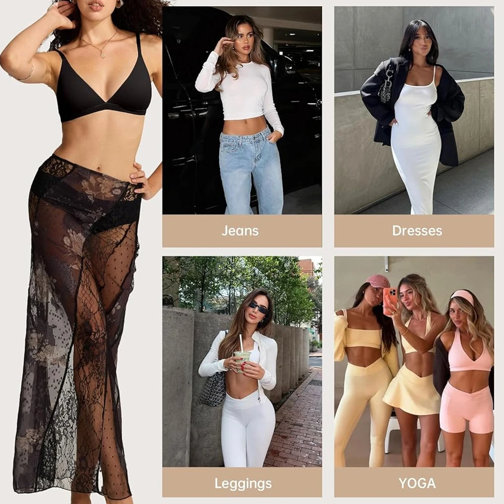 1/3 Stück Nahtlose Anti-Camel-Toe Strings Unsichtbare T-Back Unterwäsche Cameltoe-Schutz Höschen für Fitness Yoga Laufen Leggings – Detail 7