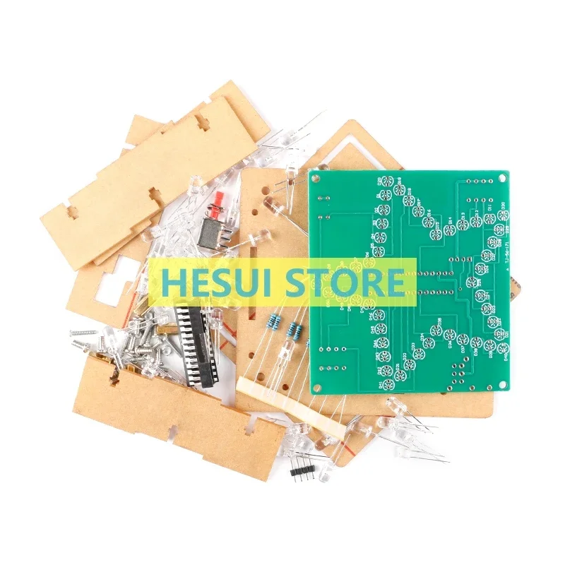 Colorful dazzling light pentacle electronic production DIY kit 51 SCM LED water lamp welding assembly pieces