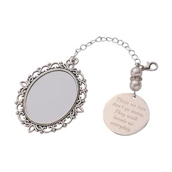 5pcs Creative Wreath Keychain Sublimation Blanks Zinc Alloy Garland Design Key Chains Keyrings For DIY Print Photo Name