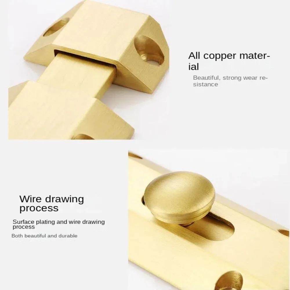 Modern with Screws Door Bolt Polishing Solid Sliding Bolts Door Lock Hardware Thickened Anti Theft Bolt Toilet