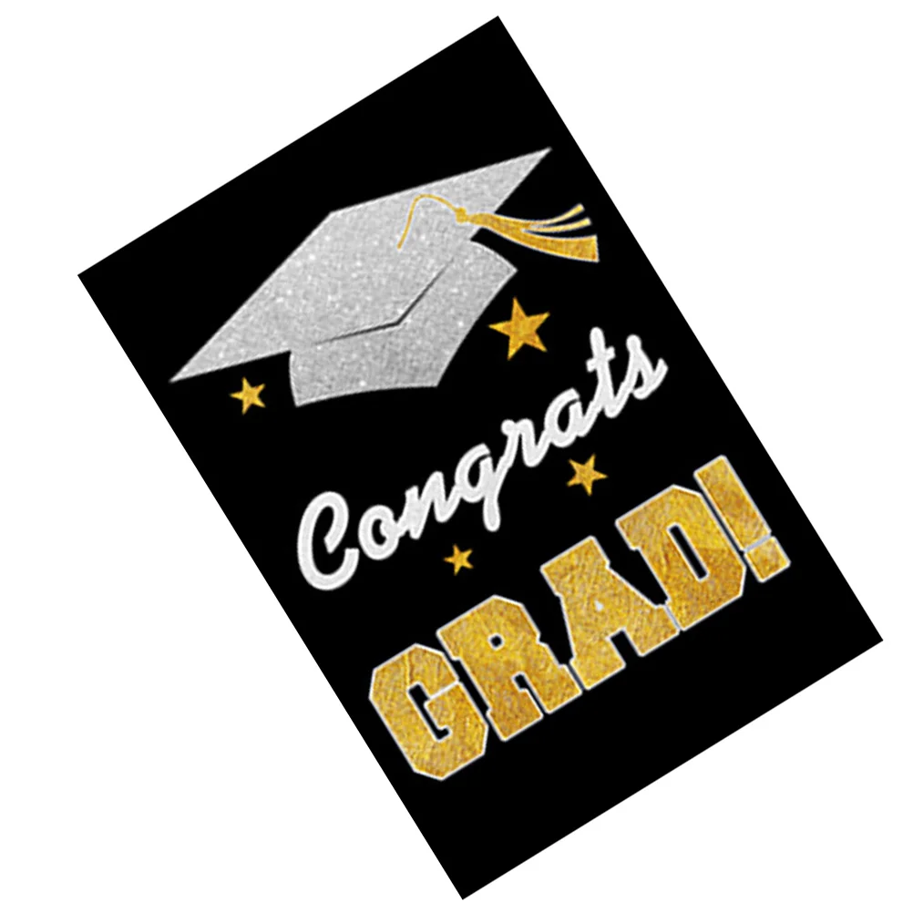 Graduation Party Banner Flags Bright Colors High Fastness No Fading Polyester Cloth Yard Wall Outdoor Garden Decorations
