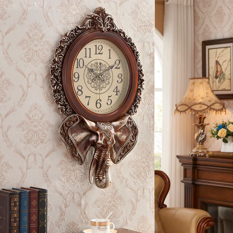 European living room home fashion, atmosphere creative simple wall watch, clock, silent
