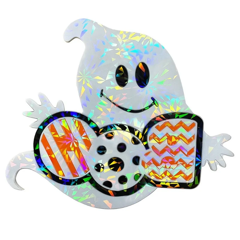 Moule en silicone de plaque de porte laser holographique d'Halloween, décoration faite à la main, ornement de pendentif, moule en résine de cuisson de gâteau, artisanat à la maison, bricolage