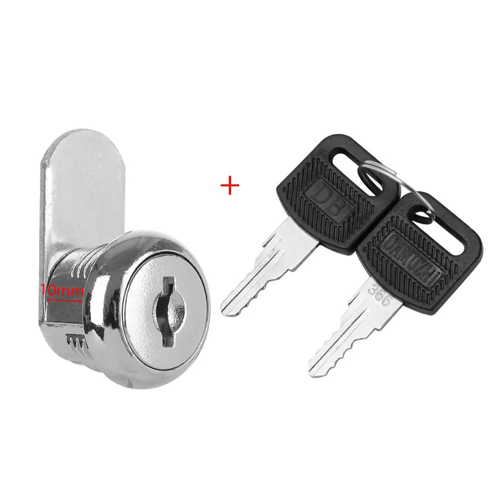 10/16/20/25mm Cam Lock for Door Cabinet Mailbox Drawer Cupboard with 2 Keys Hardware Accessory