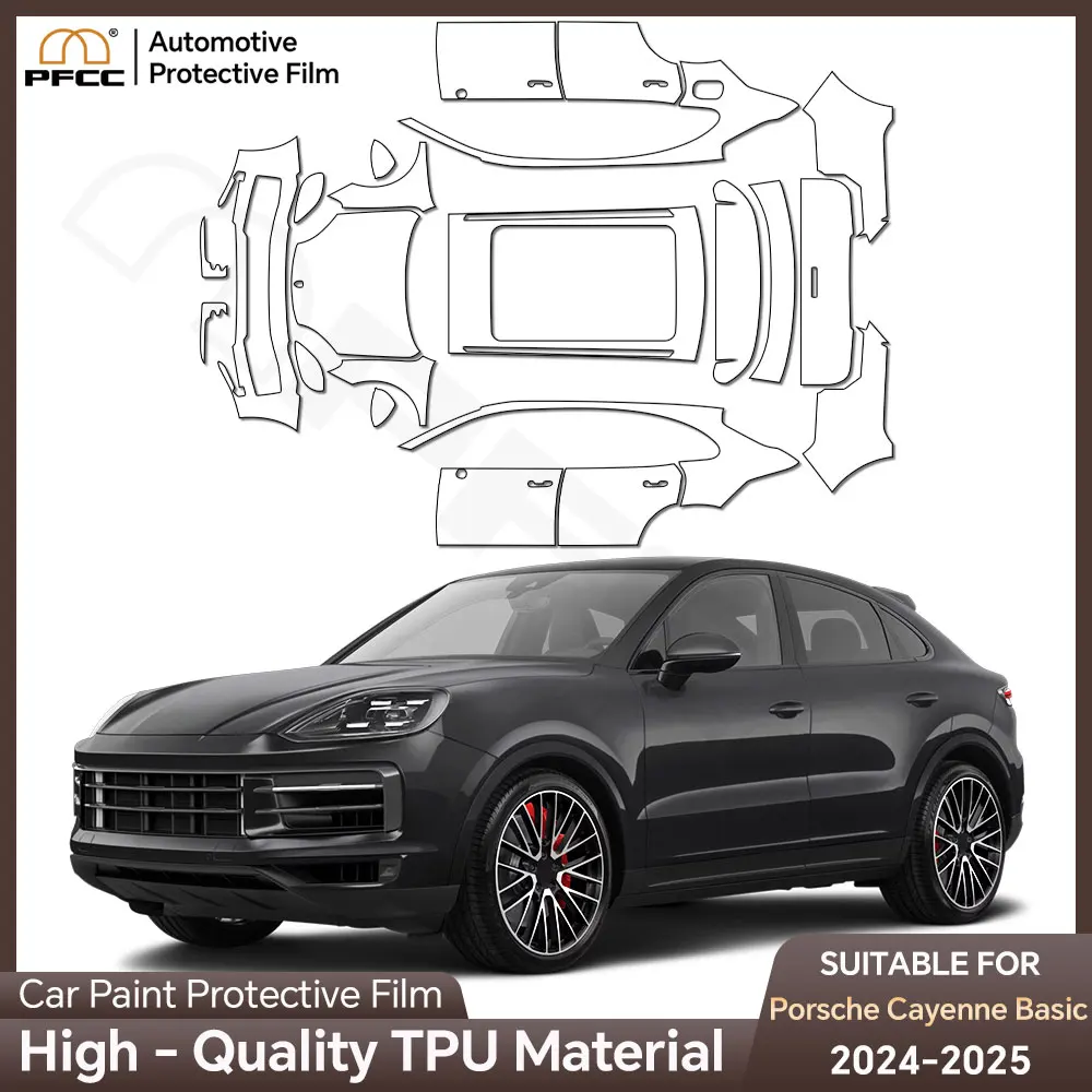 

PFCC PPF TPU for Porsche Cayenne Basic 2024-up Paint Protection Film Precut Car Body Sticker Clear Kit Bra Transparent Film
