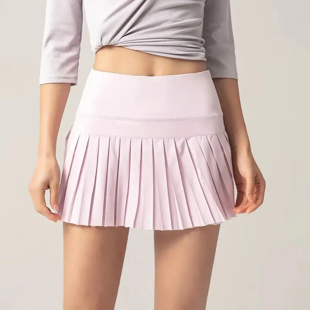 

Летняя спортивная юбка с высокой талией, быстросохнущая двухслойная женская спортивная юбка для гольфа с удобным карманом