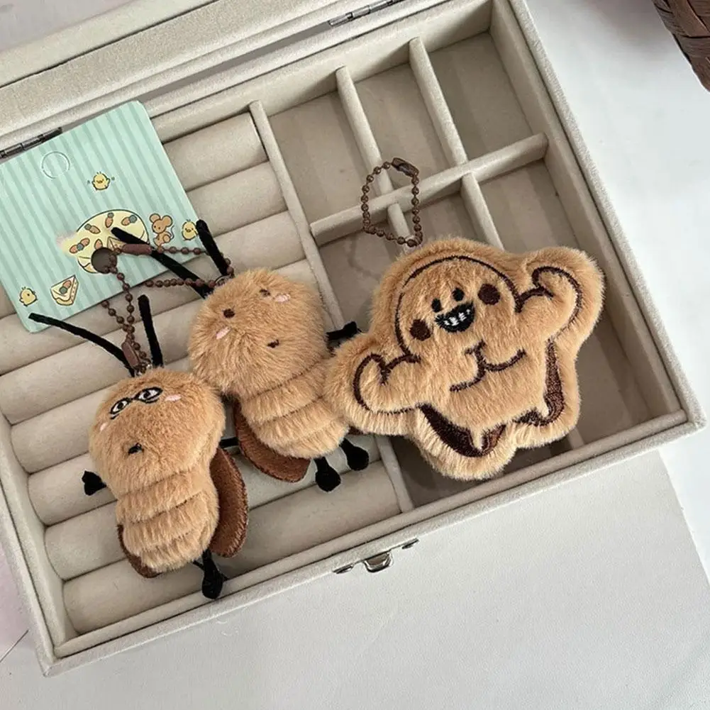 Fun Cockroach Cartoon Plush Toys Cute Funny Cockroach-shaped Doll Pendant For Student Schoolbag Decoration