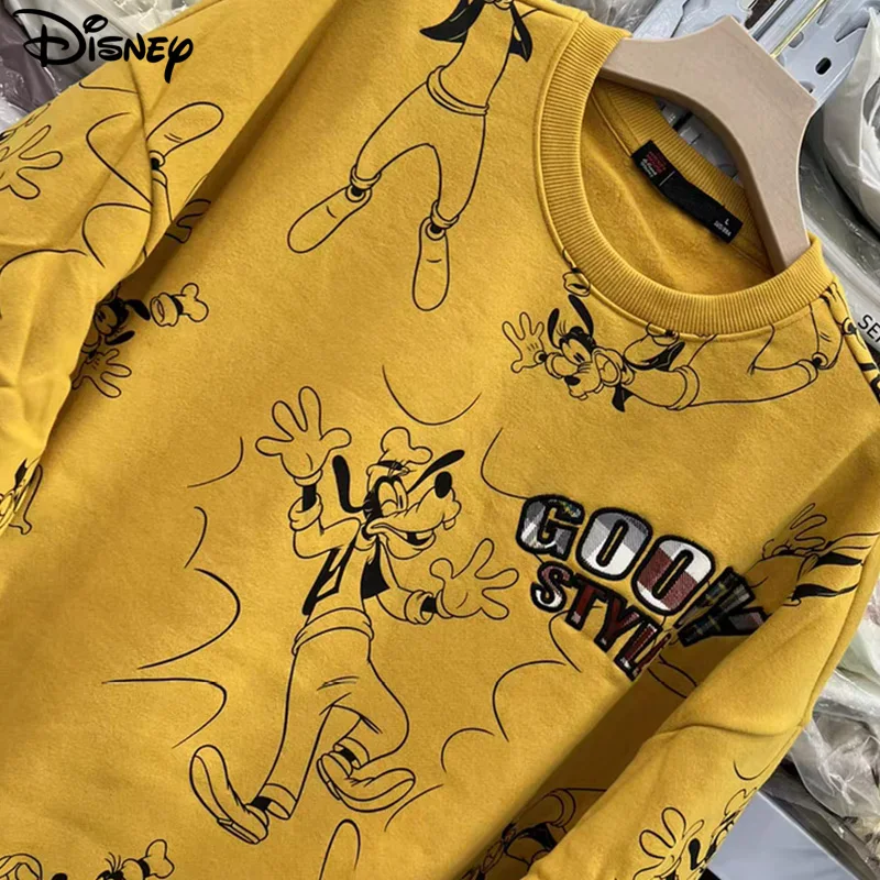 Disney 2024 New Arrival Fashion Autumn Cotton Loose O-neck Ins Couple Casual Cartoon Print Long Sleeve Sweatshirt