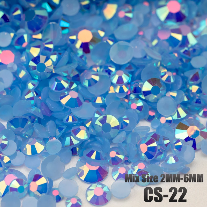VDD 30/100g Gemischte Größen 2-6mm Harz-Strass-Kristall-Flachsteine aus Kunststoff Großhandel DIY Nagelzubehör Kunsthandwerk Dekoration – Detail 26