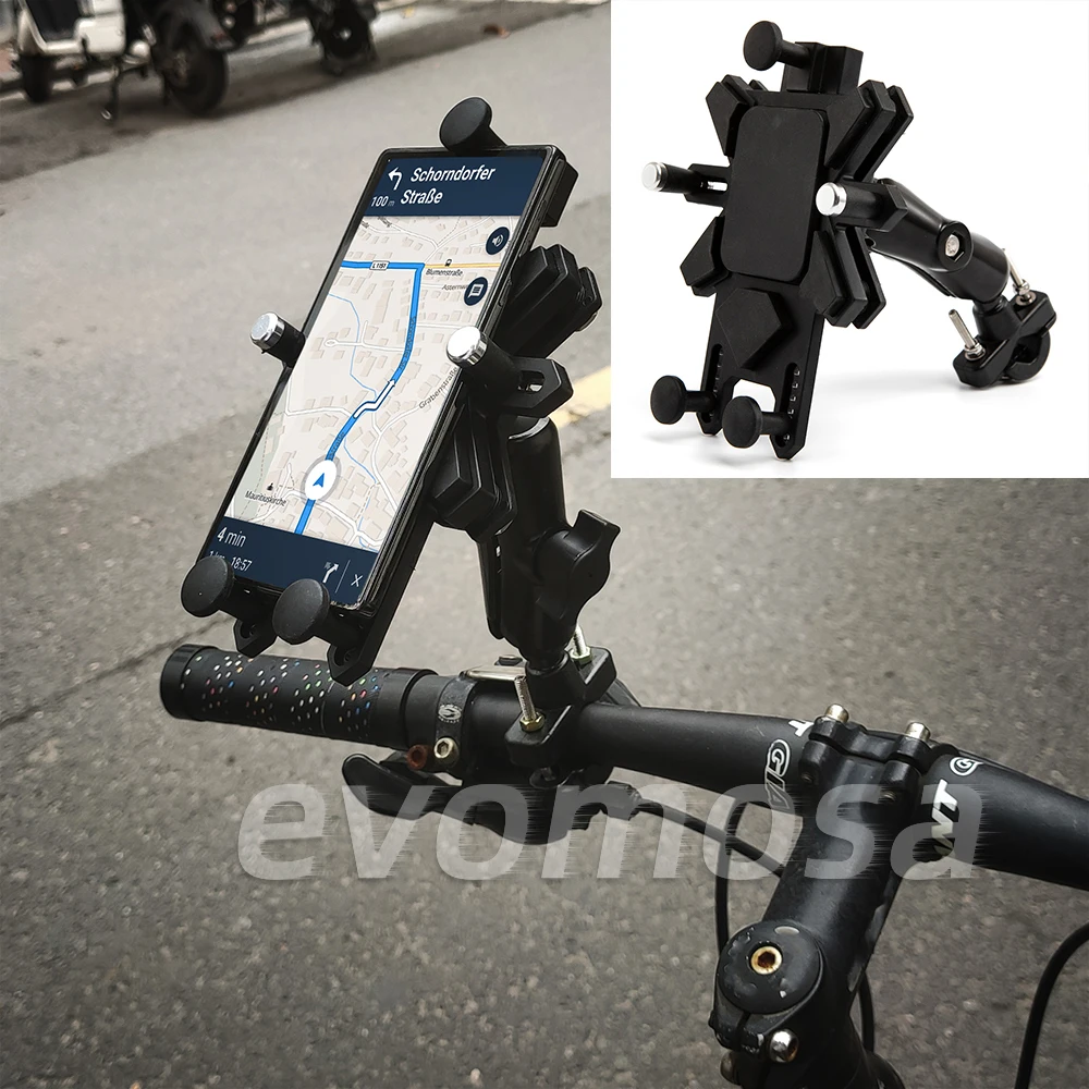 

Motorcycle Scooter Universal Mobile Phone Mount Stand Holder Bike Cradle for 4.7 to 6.8 inch Cell Phone Smartphone