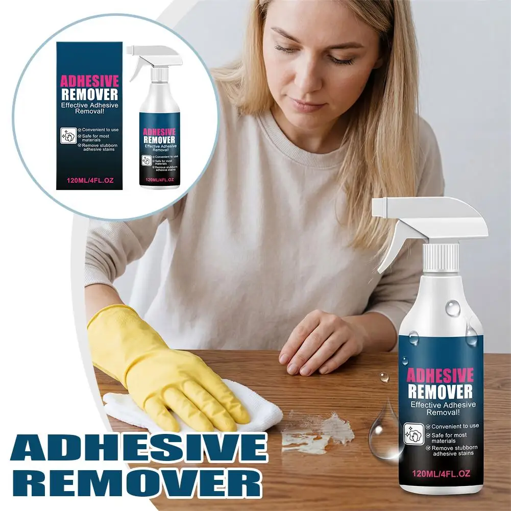120ml Multi-Purpose Adhesive Remover, Sticker Residue &Tape Glue Remover Spray Multifunctional Degumming Cleaning Spray For Home
