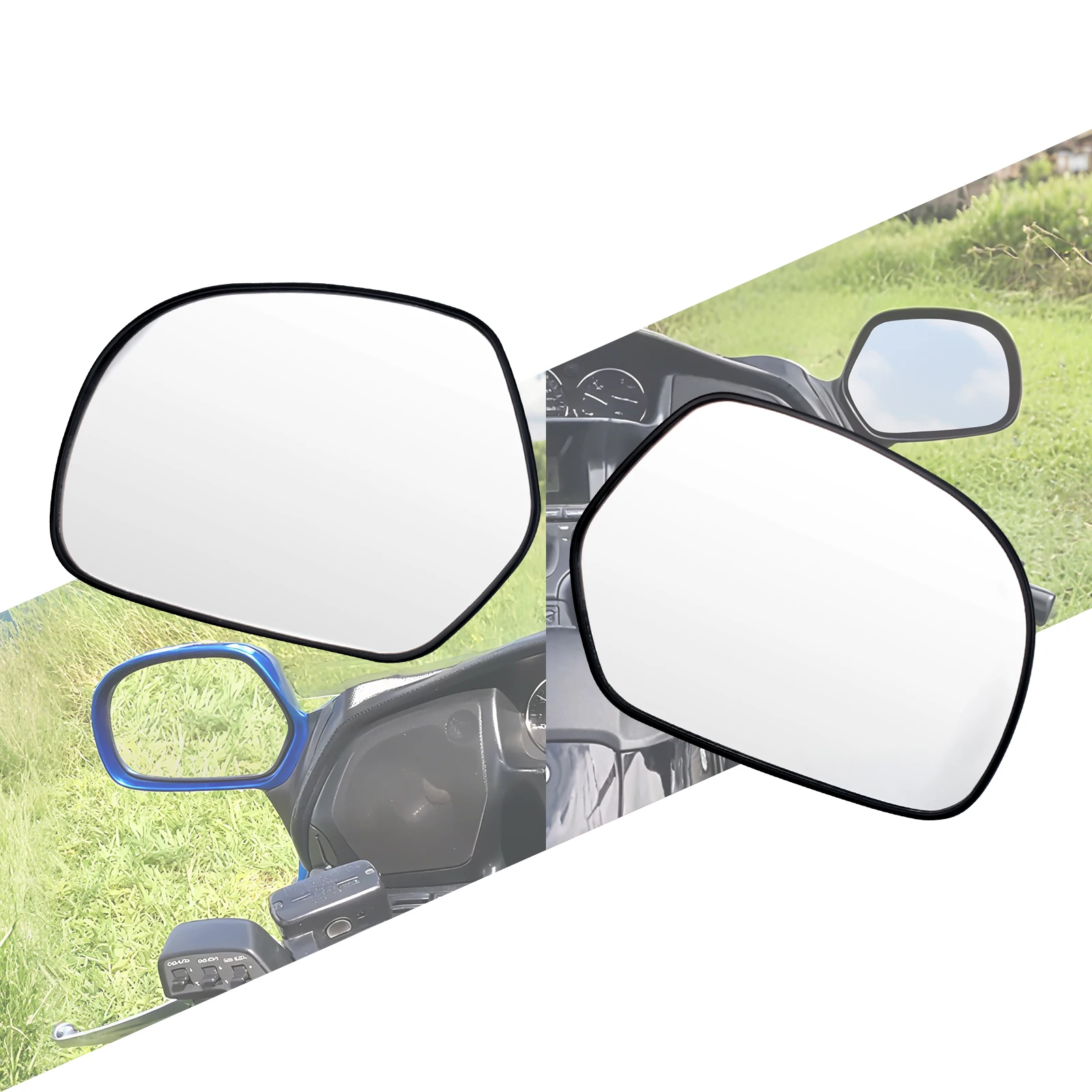 Motorcycle Pair Left & Right Side Rearview Mirror Rear View Mirror Set For Honda Gold Wing GL1800 2001-2012 & F6B 13-16 Models