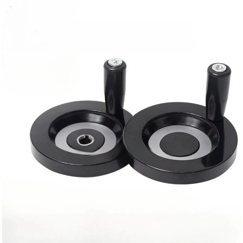 1PC Lathe Milling Machine Rear Ripple Hand Wheel With Revolving Handle 63mm 80mm 125mm 160mm 200mm OD Keaway Type Handwheel
