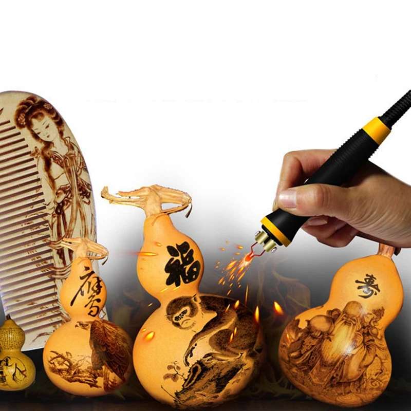 Wood Burner Kit Heat Press Machine Wood Craft Tool Kit For Wood Soldering Iron Welding Equipment Pyrography Tool
