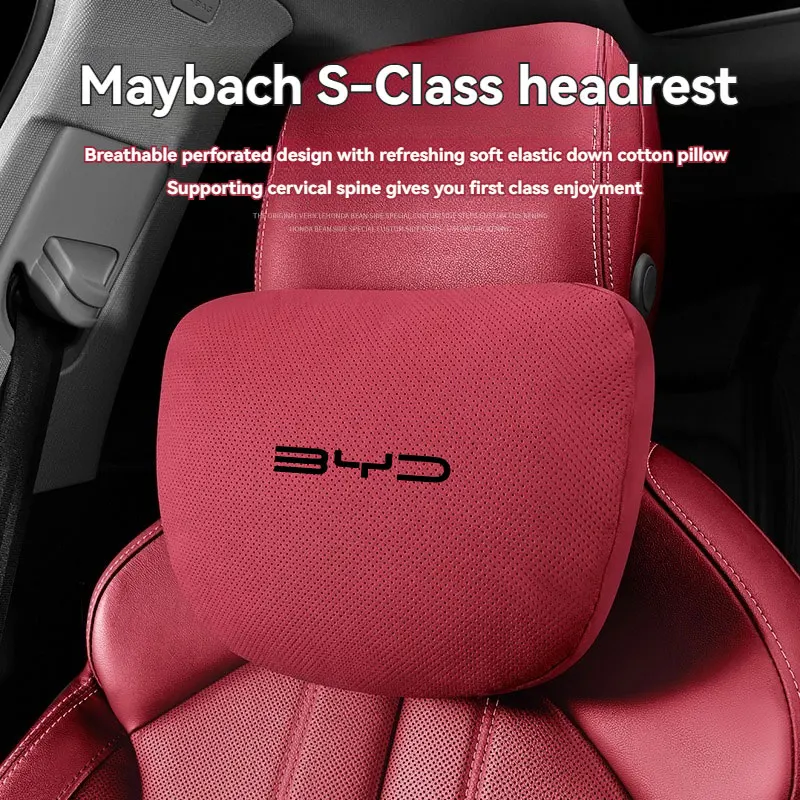 Car Neck Pillow Seat Headrest Lumbar Support Pillow Spine Protect For BYD Song Qin Han EV Tang DM 2018 PLUS Song Pro MAX Yuan