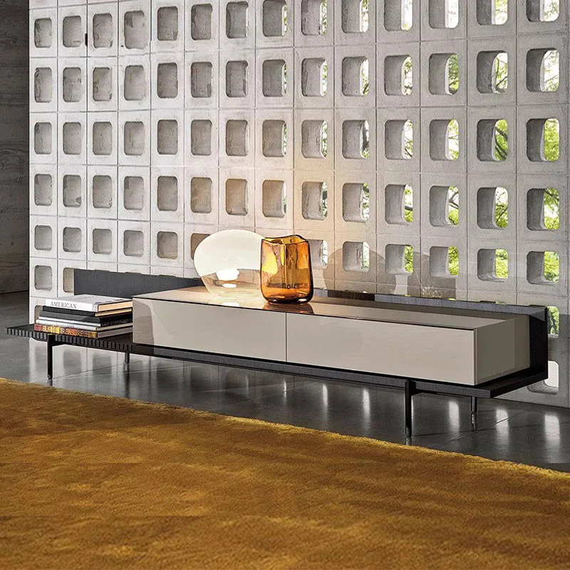 

Подставка для хранения ТВ, скандинавский узкий органайзер, орех, черный, шкаф, универсальный дизайнерский Fernsehen Tisch, мебель для дома