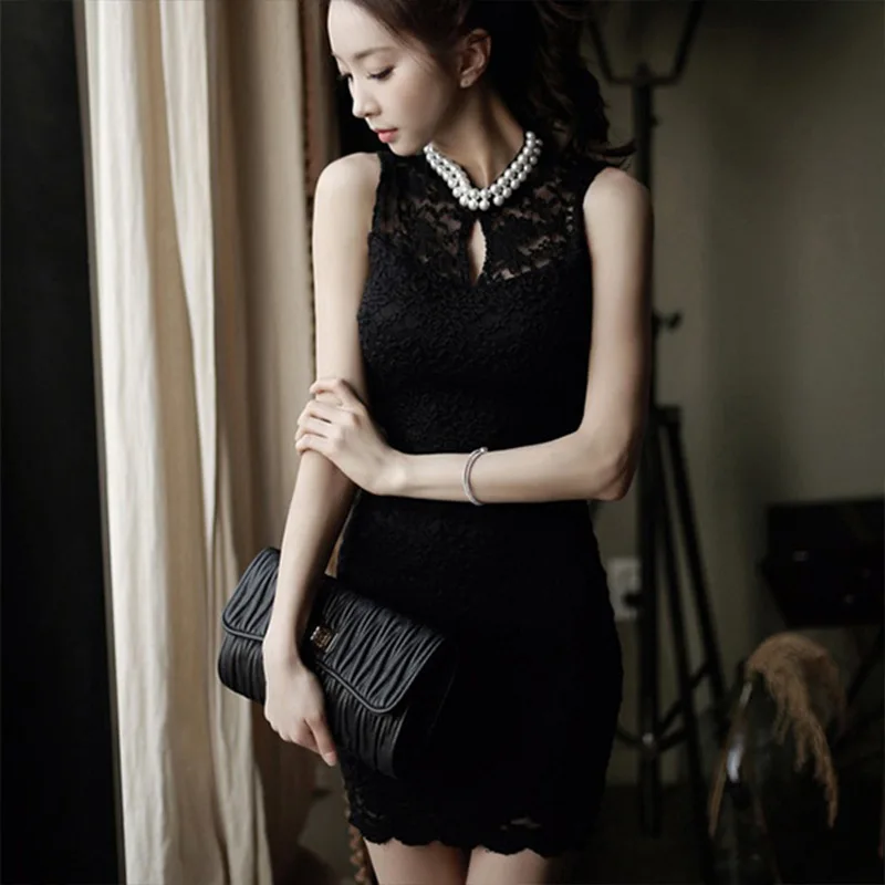 Vestido corto sexy con cuello de perlas, falda corta, ropa de mujer, Wi eBay, an venta, cintura media alta, encaje, tejid...